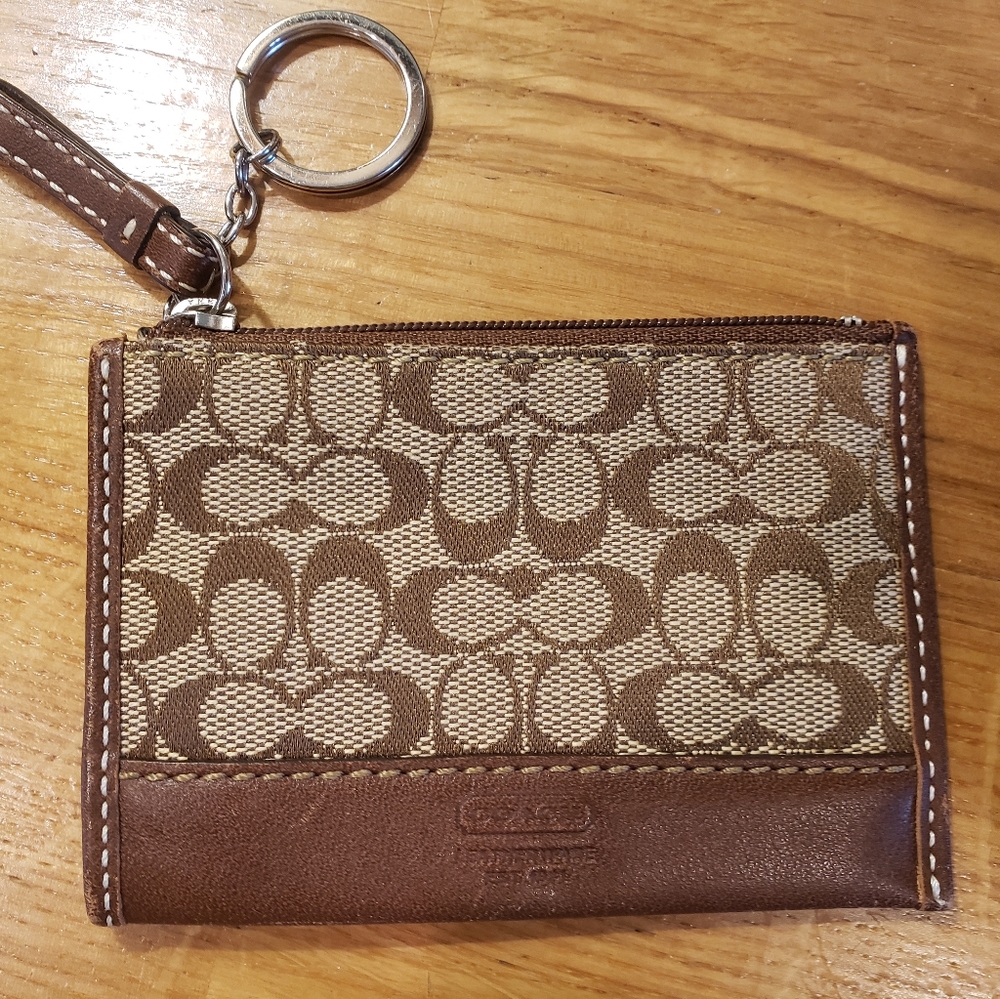 Vintage Coach ID Keychain monogram